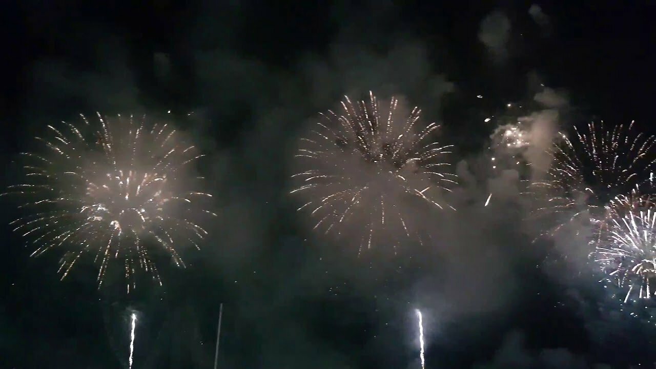 Amazing fireworks at JBR Dubai, UAE – Aug 2017